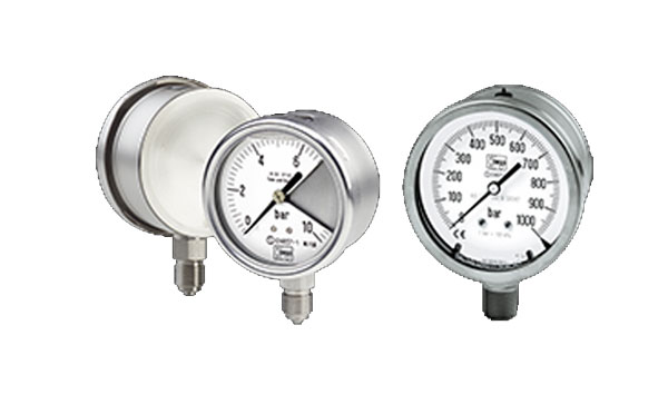 全不锈钢波登管安全压力表 全不锈钢波登管安全压力表